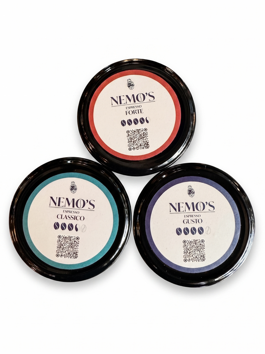 Das Nemo's Probierpaket: 3x Hamburger Espresso-Kunst - nemoskaffeeservice