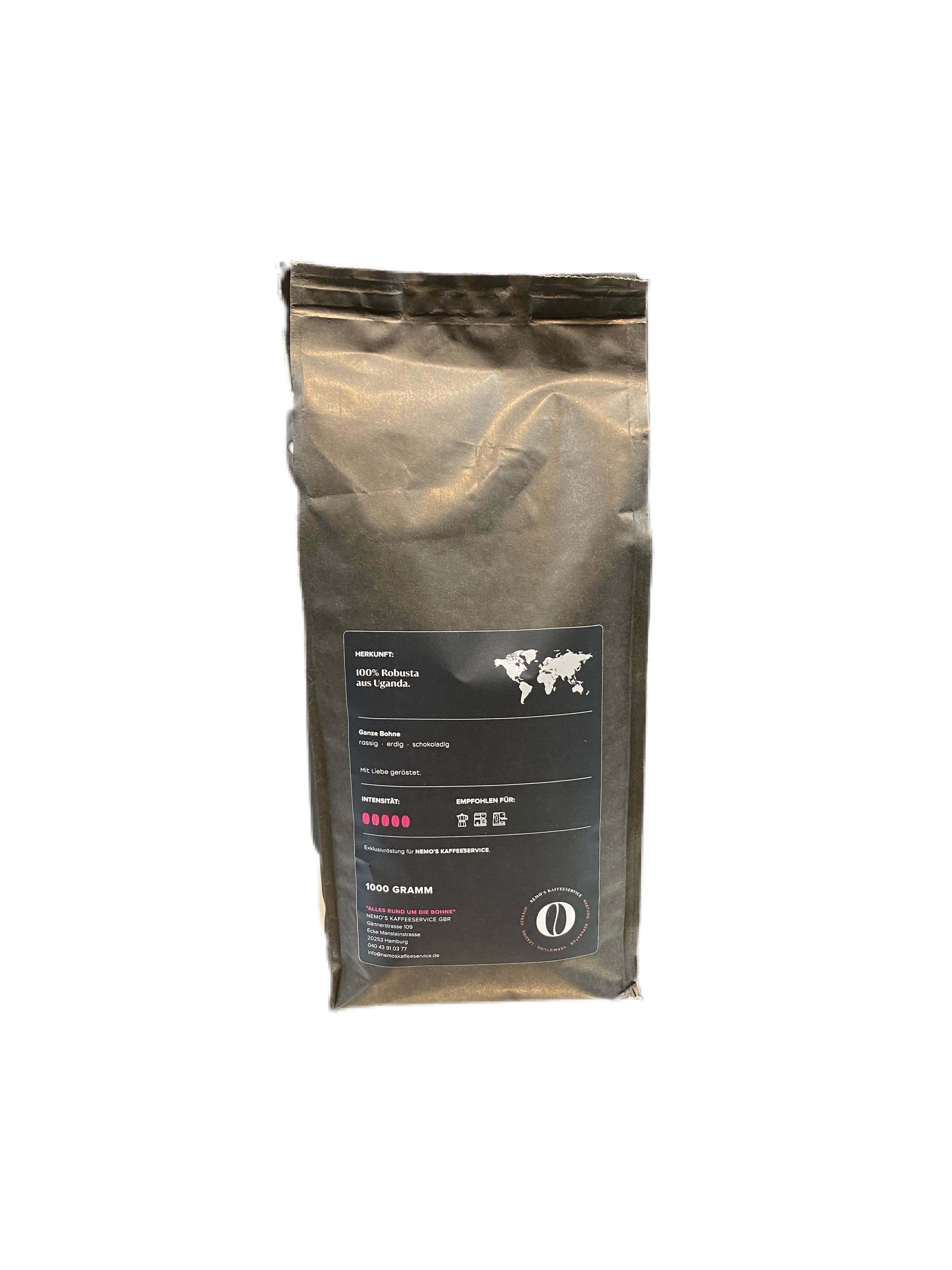 Espresso Forte 1000g, 100% Robusta, Intensität sehr kräftig